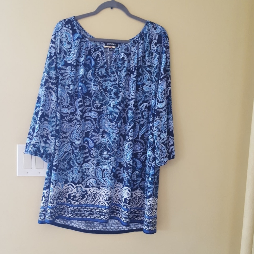 Roz & Ali Women's 3/4 Sleeve Blouse